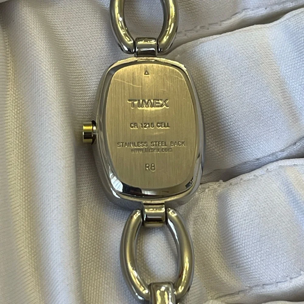 TIMEX INDIGLO Womens Goldtone & Silvertone CR 1216 CELL Quartz Very Rare - Picture 5 of 8